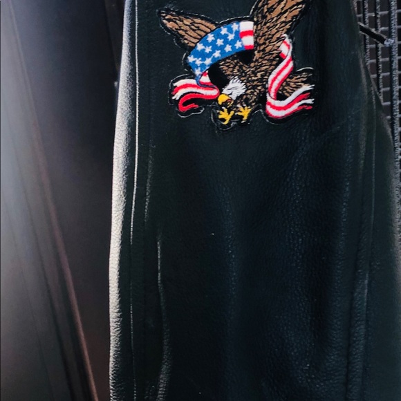 Men’s motorcycle leather with insulation jacket - Picture 3 of 4